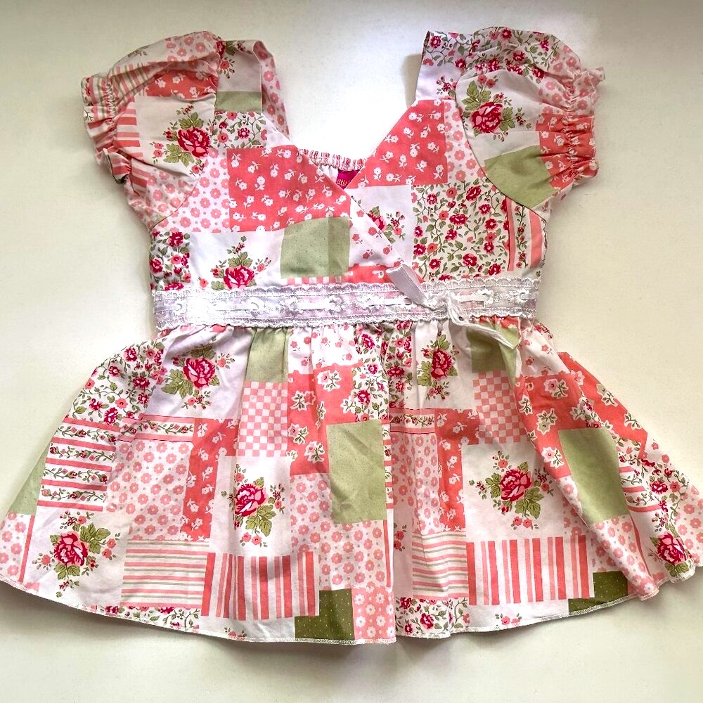 Little Lindsey Girls Toddler Floral Faux Wrap‎ Dress Size 2T